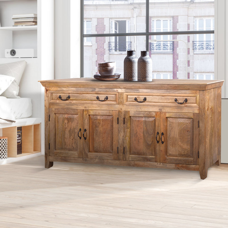 Loon Peak® Jamya 69" Wide Mango Wood Sideboard Wayfair